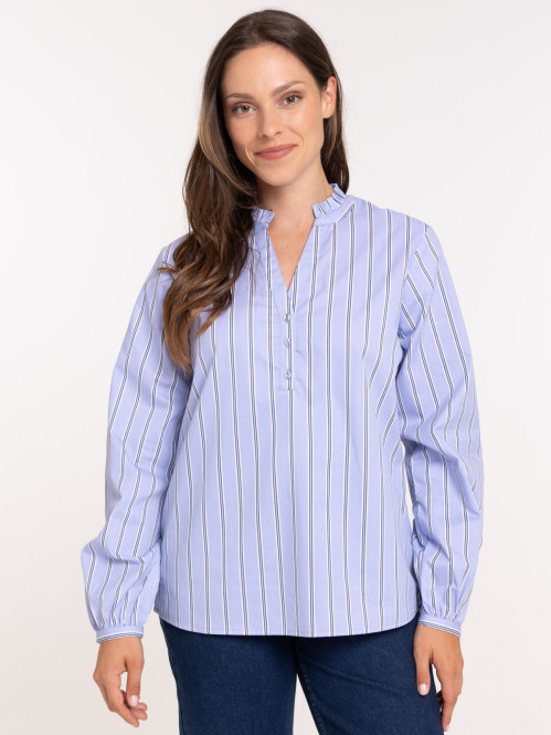 Blouse rayée col rond femme