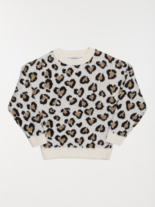Pull motifs coeurs fille...