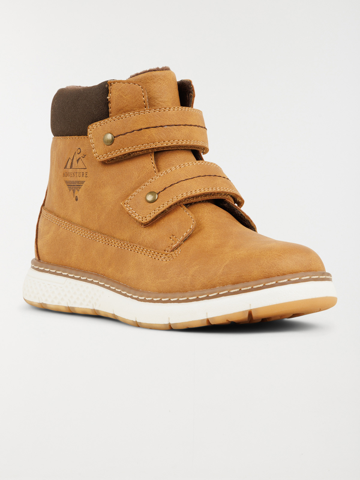 Boots à scratchs camel garçon (24-30)