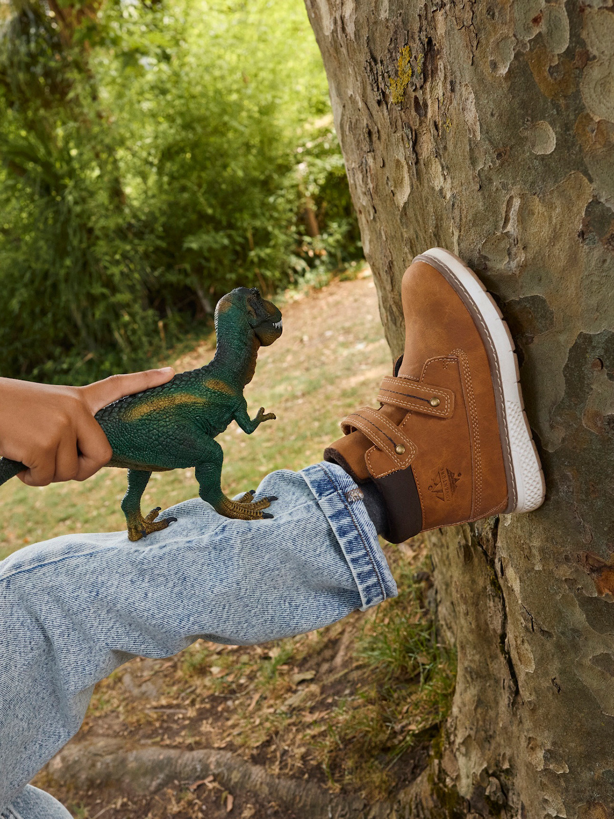 Boots à scratchs camel garçon (24-30)