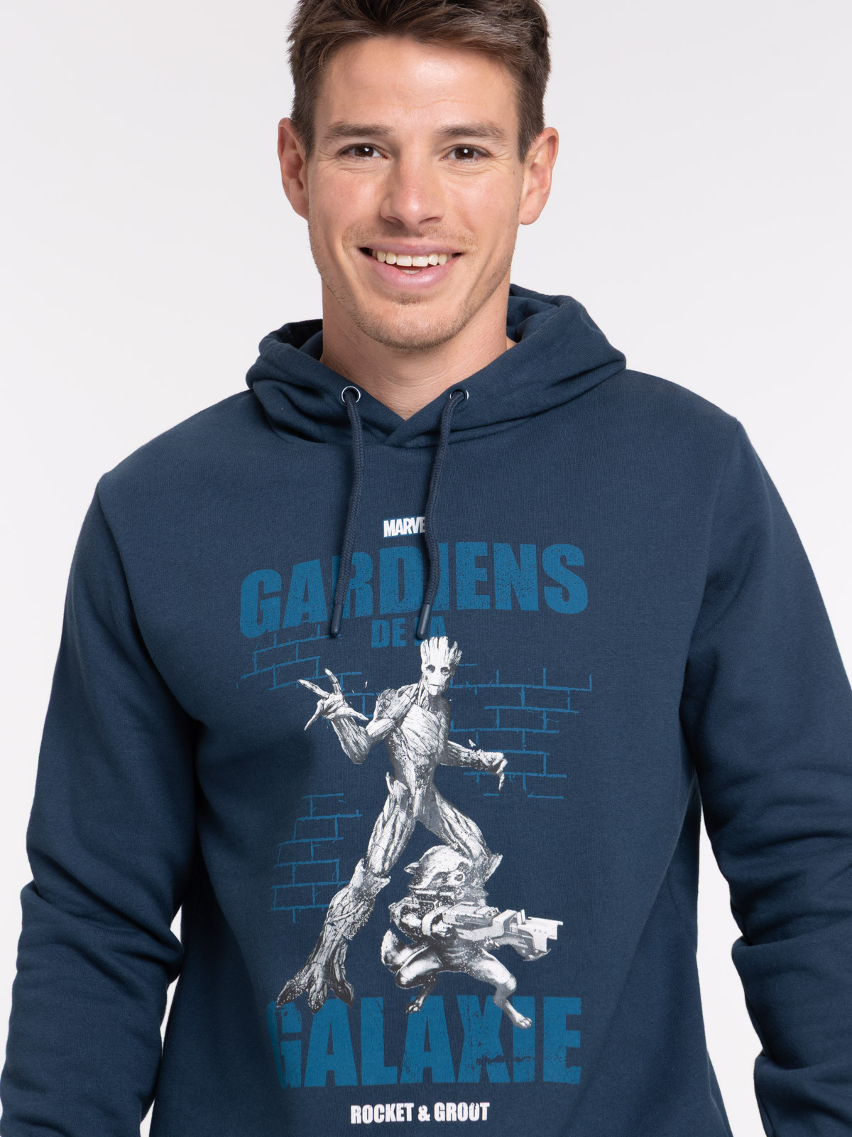 Sweat à capuche Rocket et Groot homme