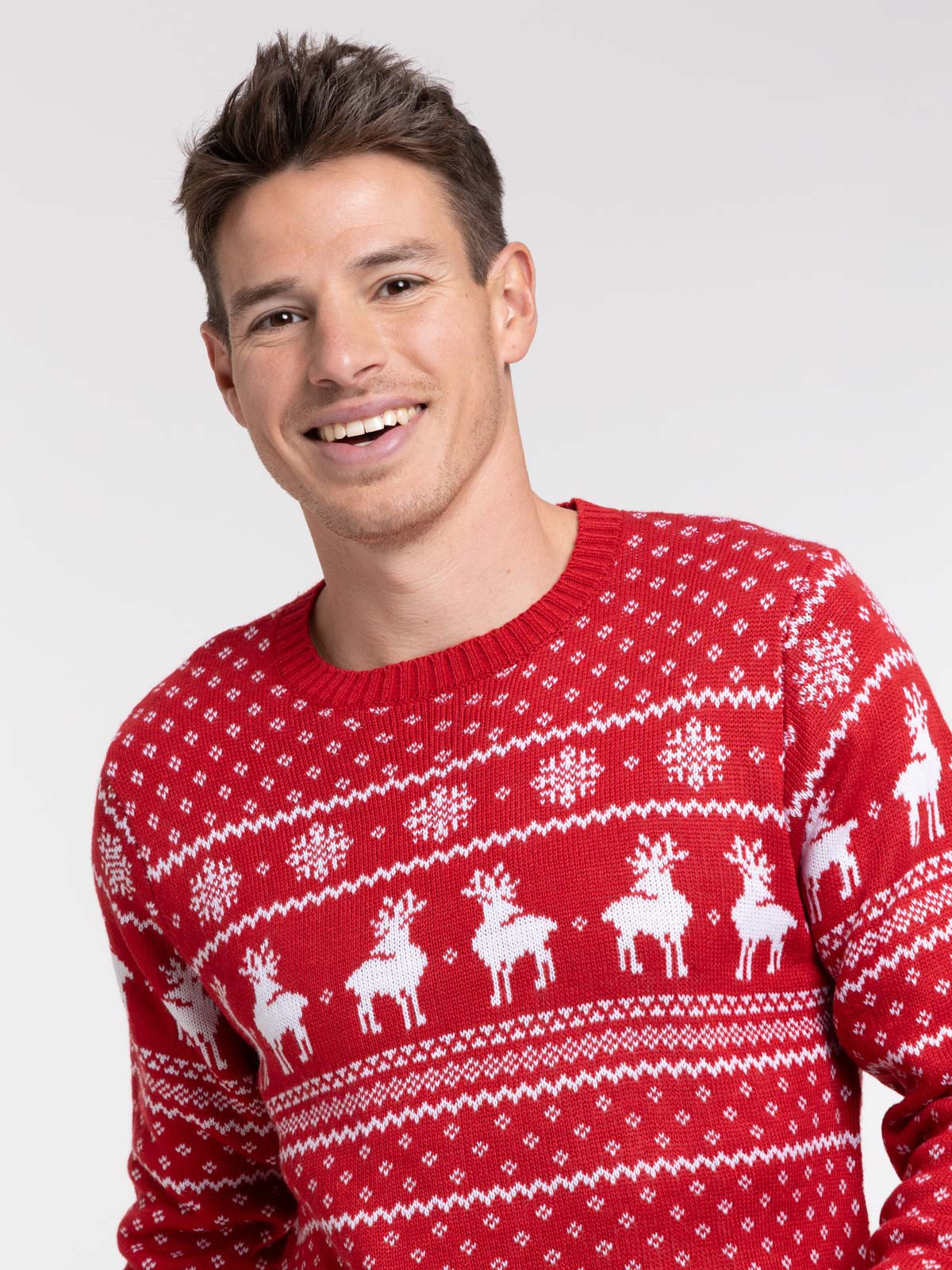 Pull de Noël rouge opéra homme Pull de Noël rouge opéra homme