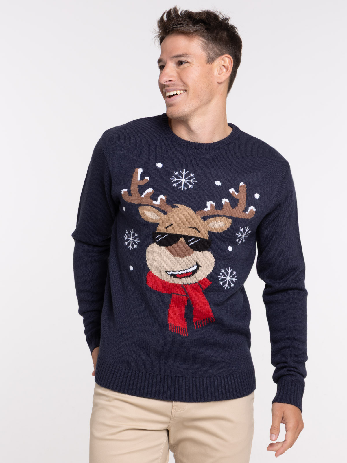 Pull renne de noël homme