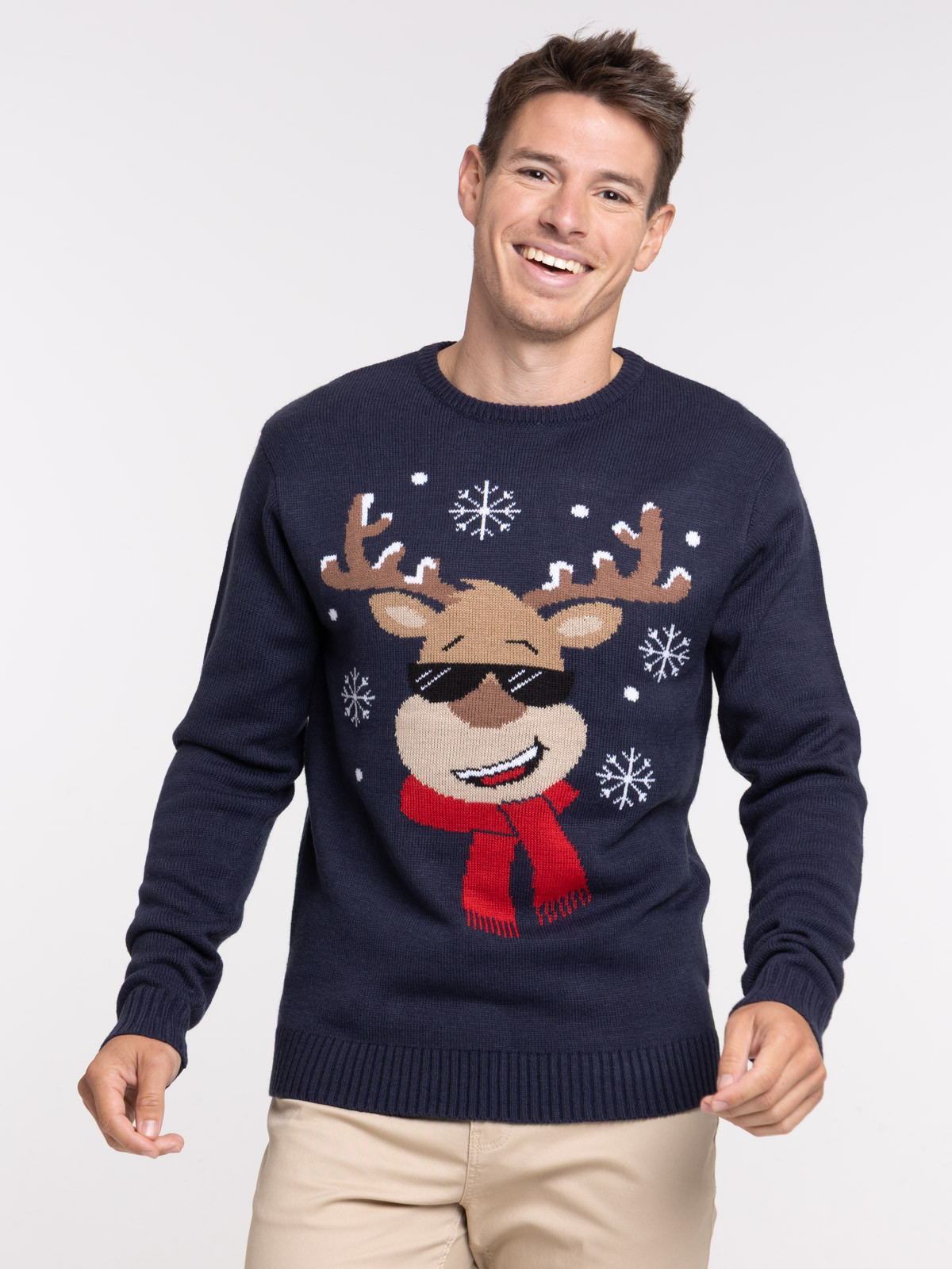 Pull renne de noël homme