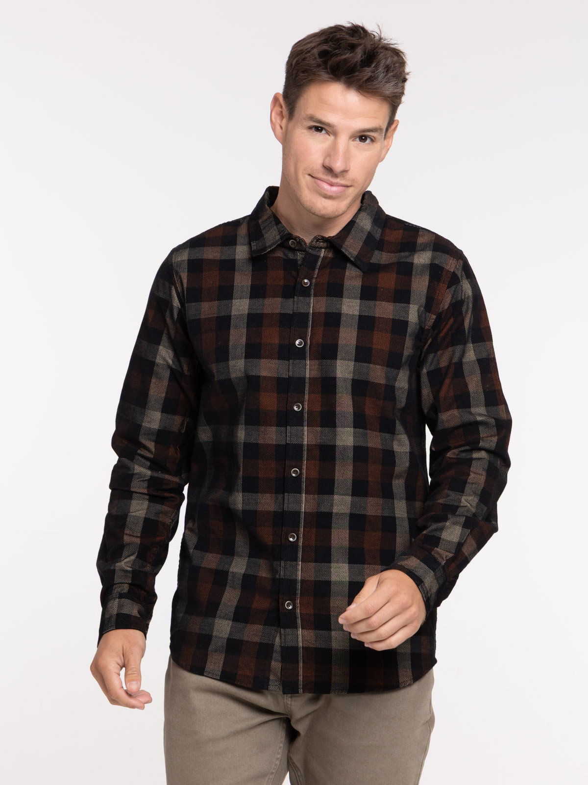 Chemise à carreaux homme