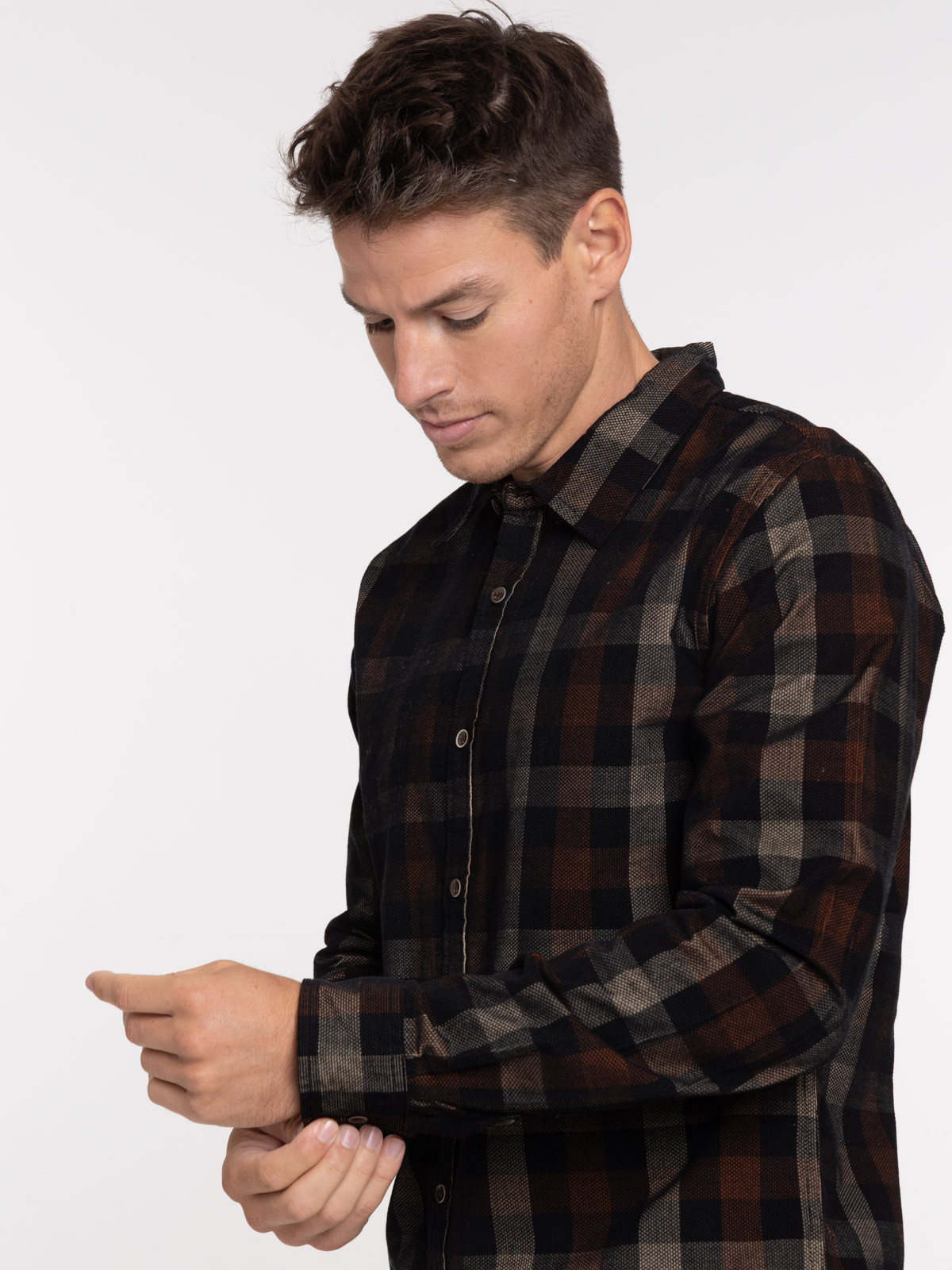 Chemise à carreaux homme
