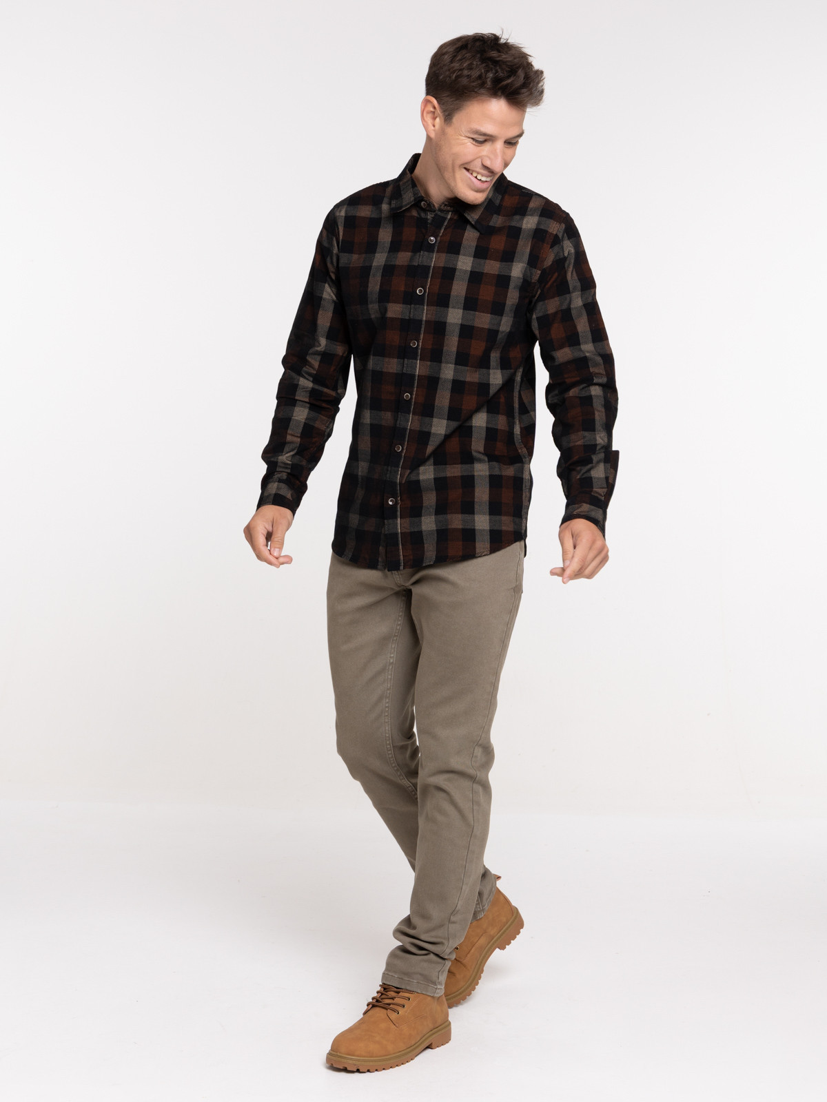 Chemise à carreaux homme