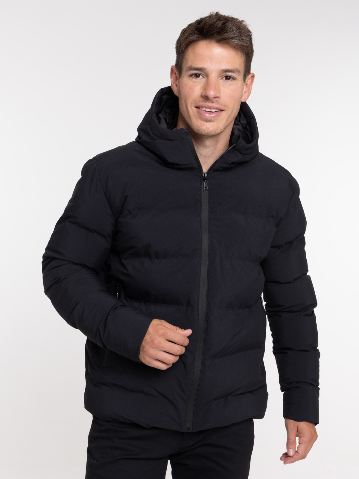 Blouson à capuche noir homme