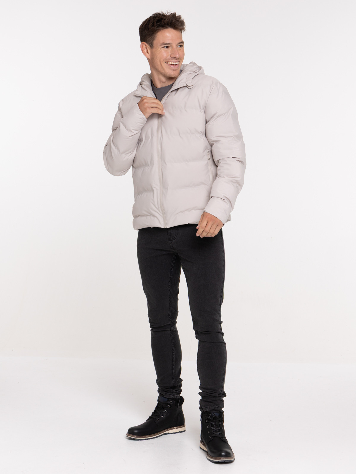 Blouson à capuche coloris mist homme