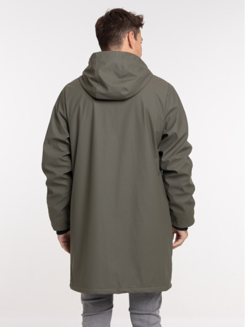 Blouson long à capuche homme