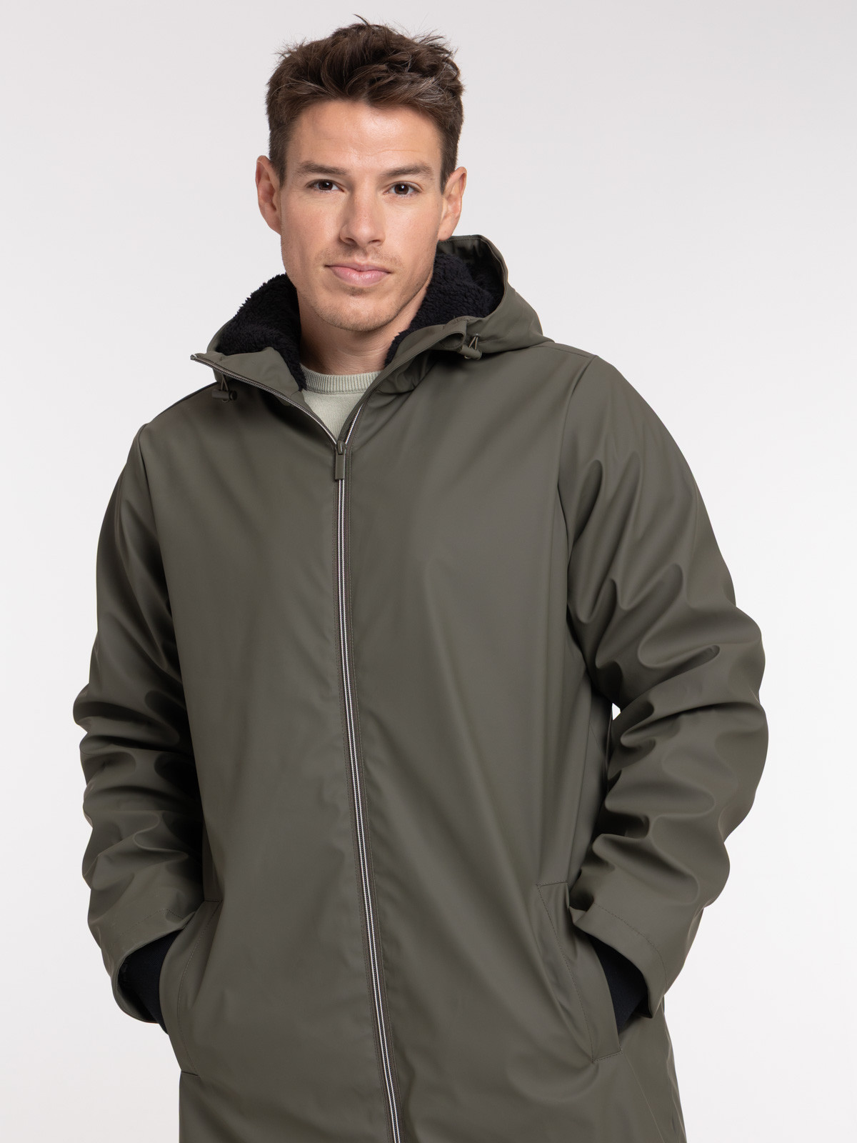 Blouson long à capuche homme Blouson long à capuche homme