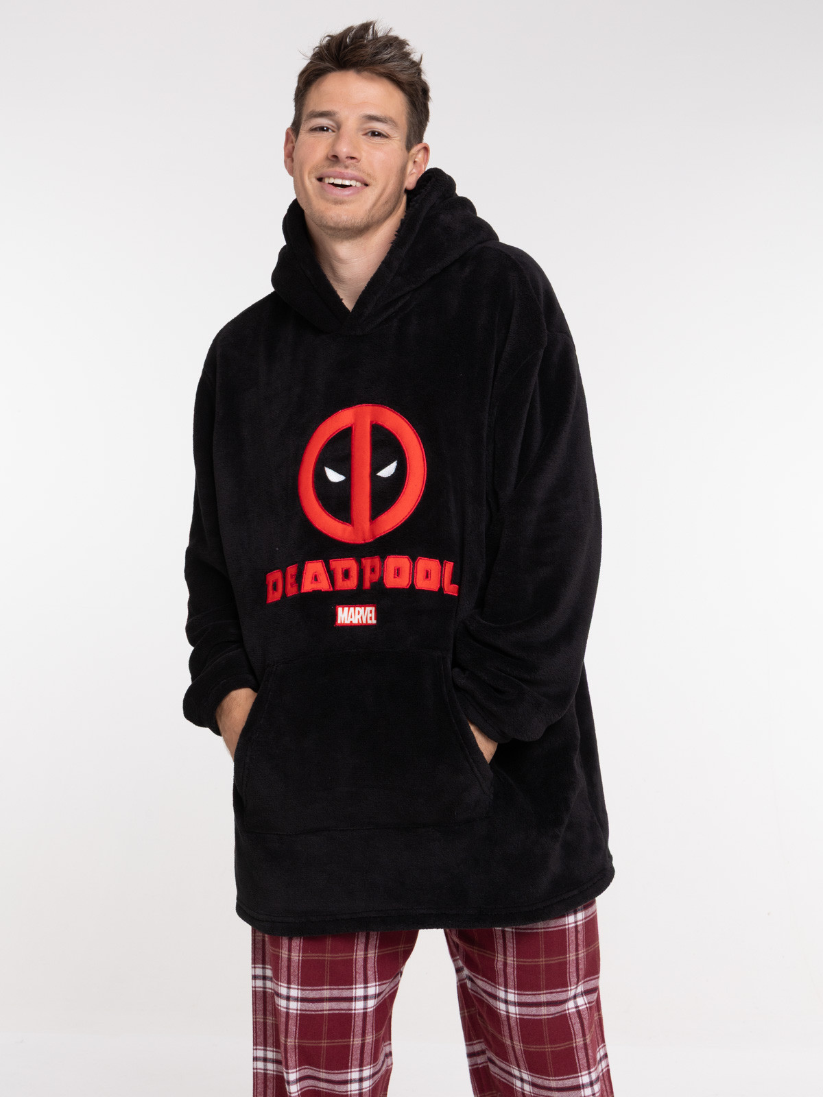 Sweat plaid DEADPOOL noir homme Sweat plaid DEADPOOL noir homme