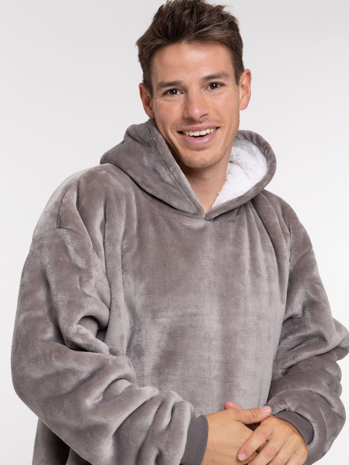 Sweat plaid uni gris homme Sweat plaid uni gris homme