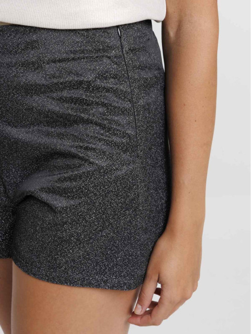 Short noir effet pailleté...