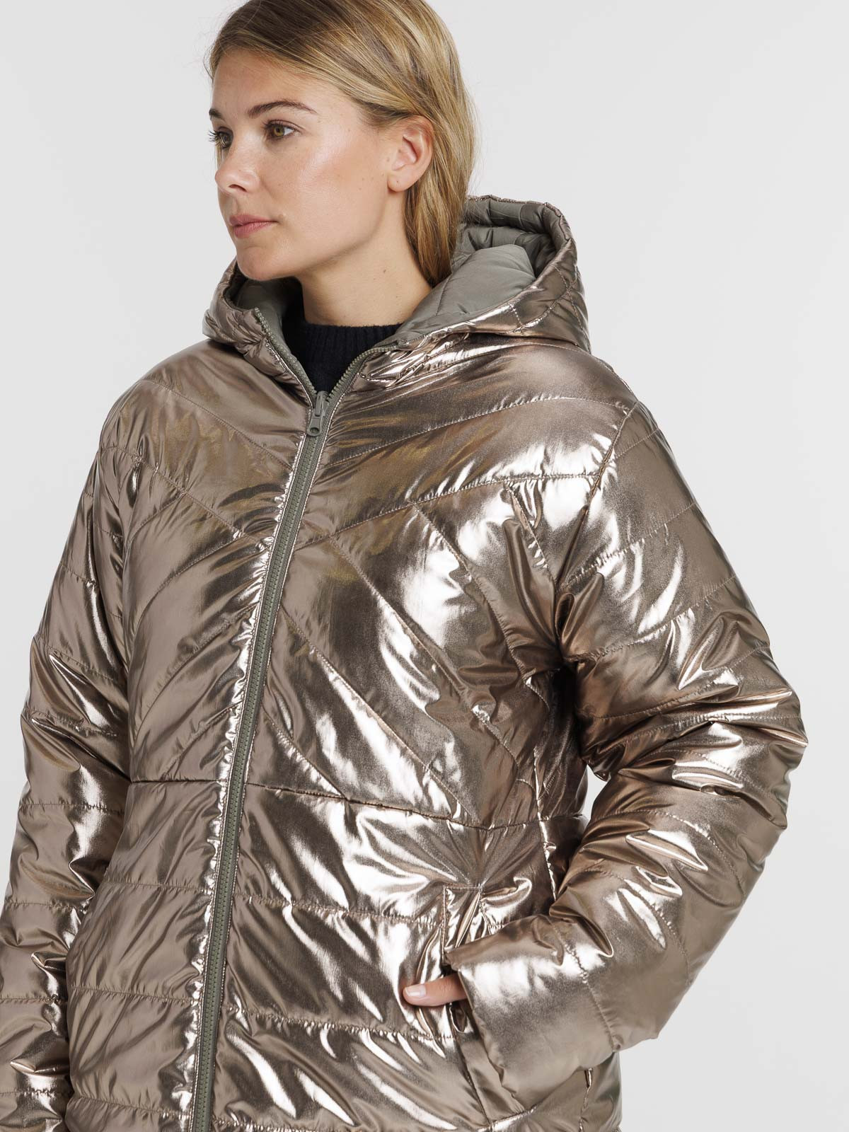 Doudoune à capuche réversible femme Doudoune à capuche réversible femme