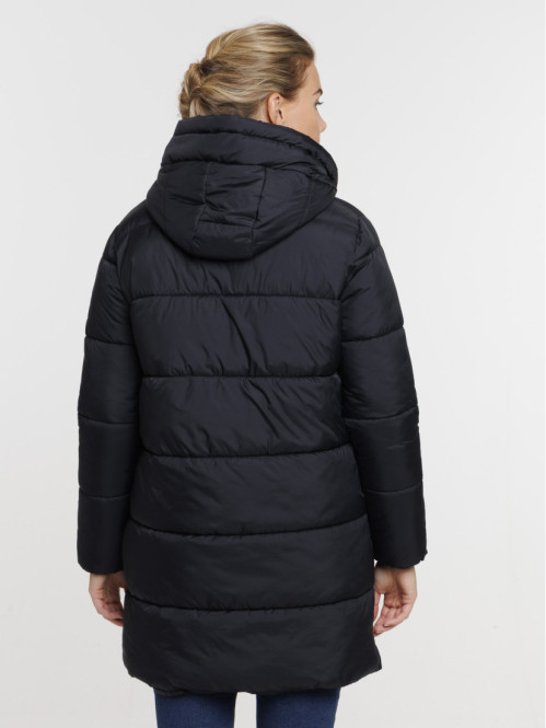 Doudoune mi-longue noire femme