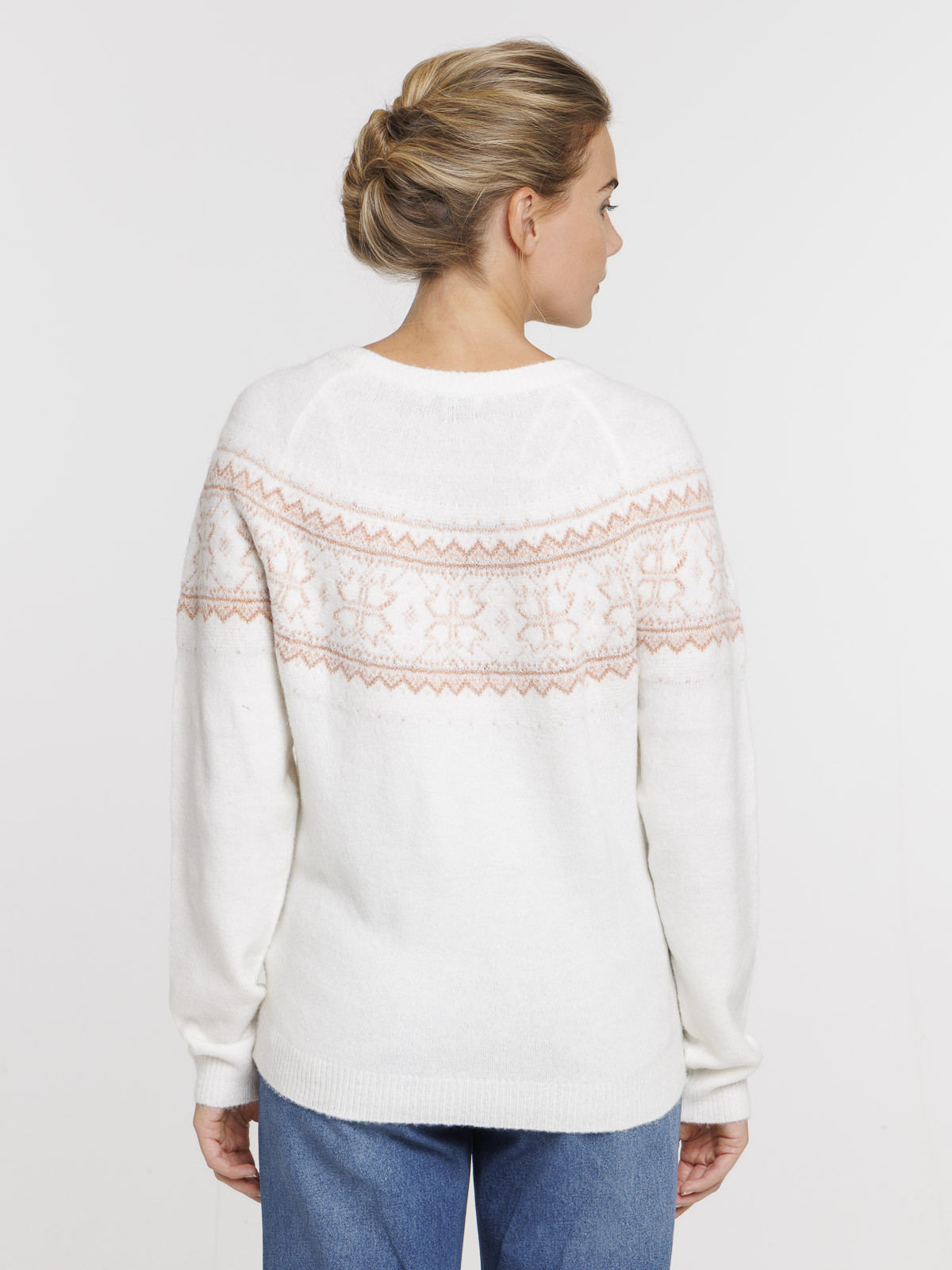 Pull de Noël écru femme