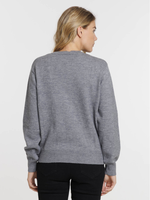 Pull motif sequin manches...