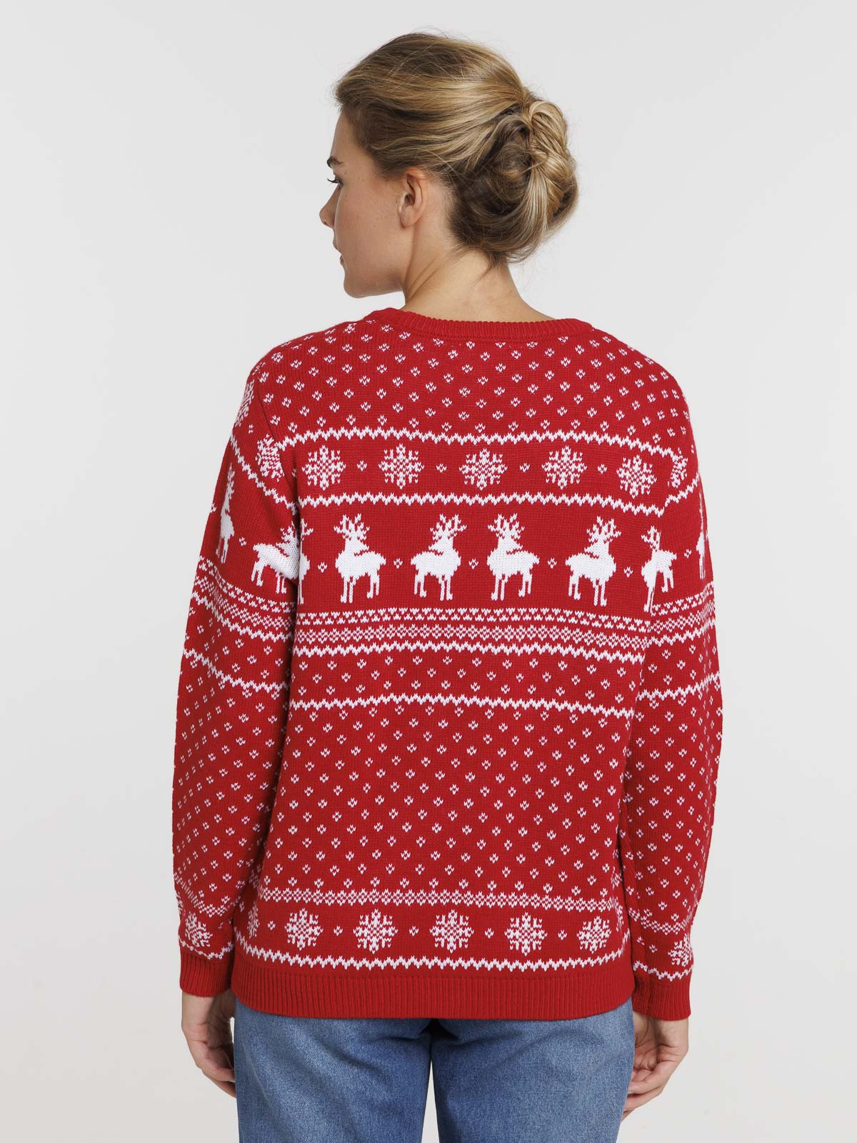 Pull de Noël rouge opéra femme Pull de Noël rouge opéra femme