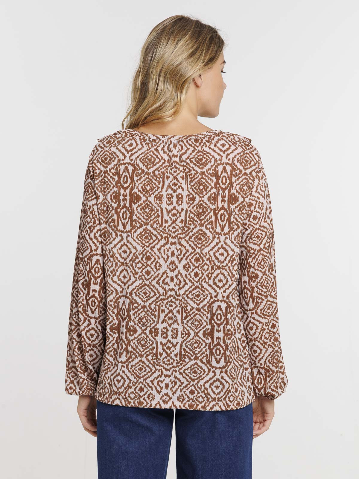 T-shirt imprimé manches longues femme T-shirt imprimé manches longues femme