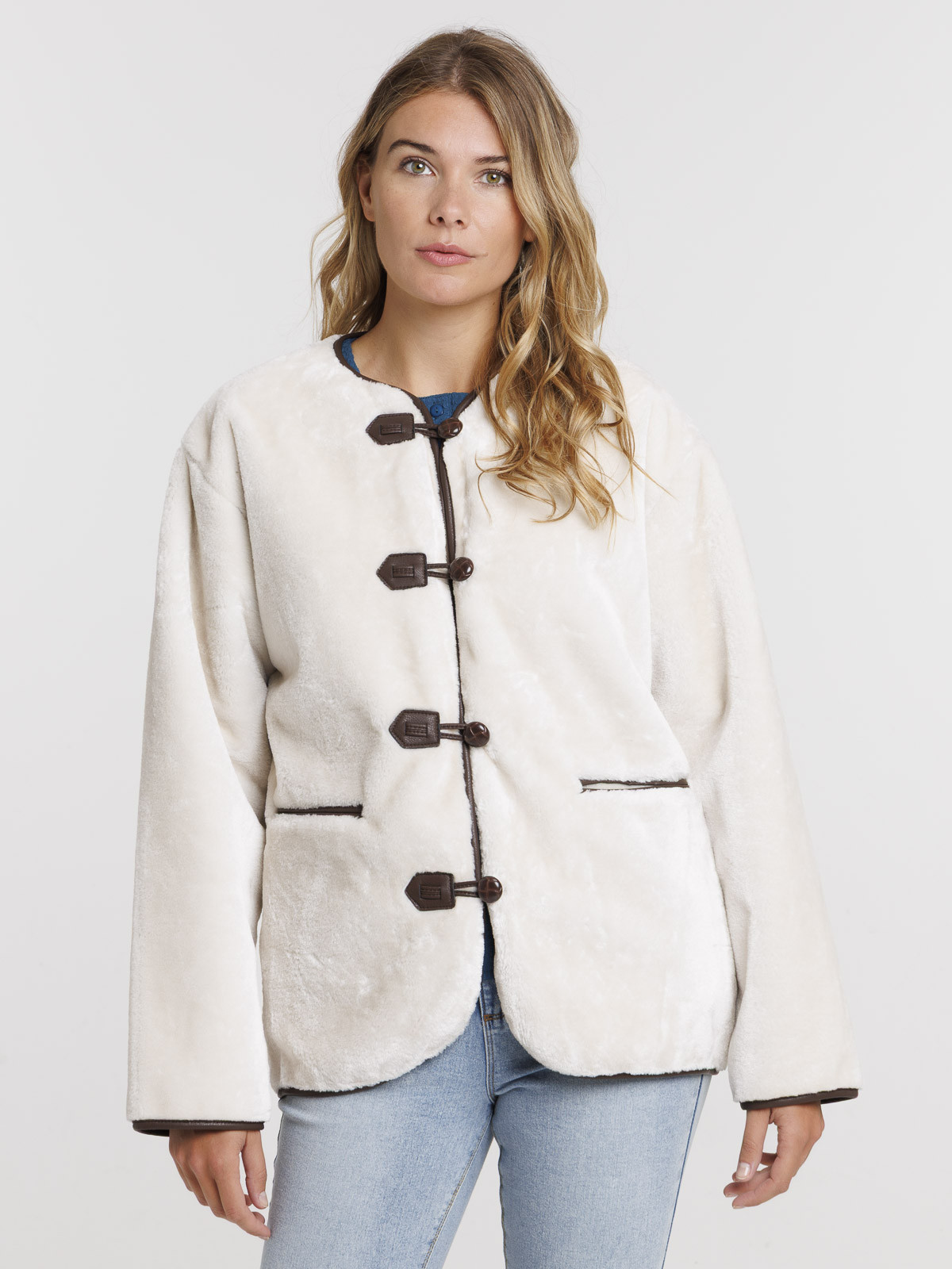 Manteau doux écru femme Manteau doux écru femme