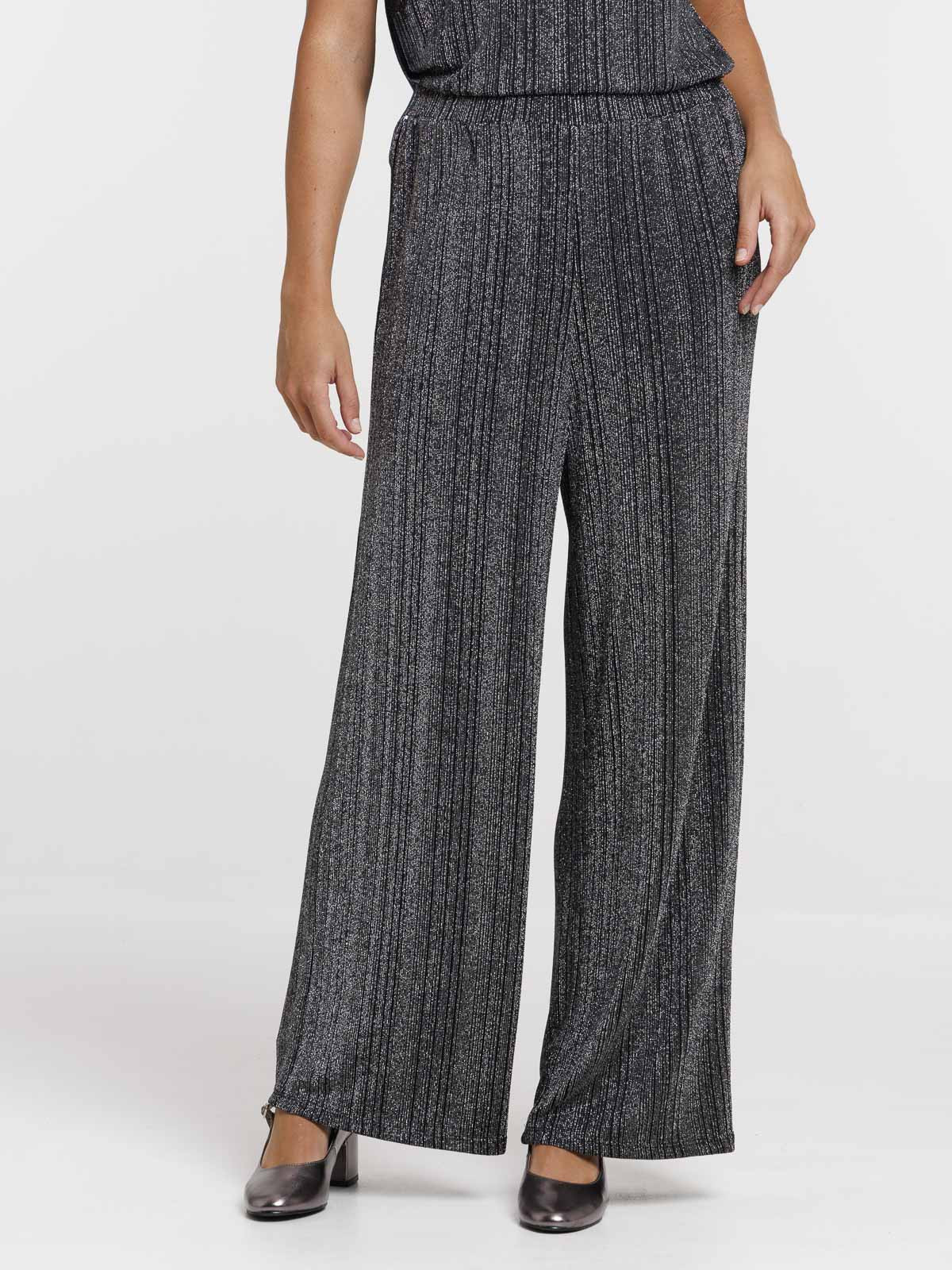 Pantalon noir large pailletté femme Pantalon noir large pailletté femme