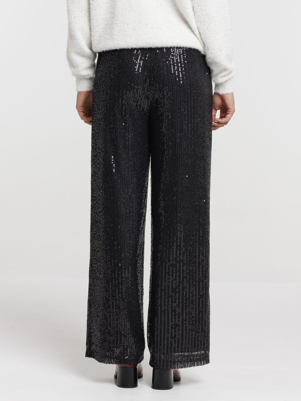 Pantalon noir sequins femme Pantalon noir sequins femme