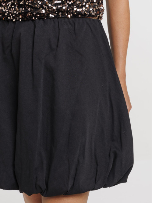 Jupe forme boule noire femme