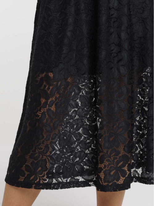 Jupe longue dentelle noire...