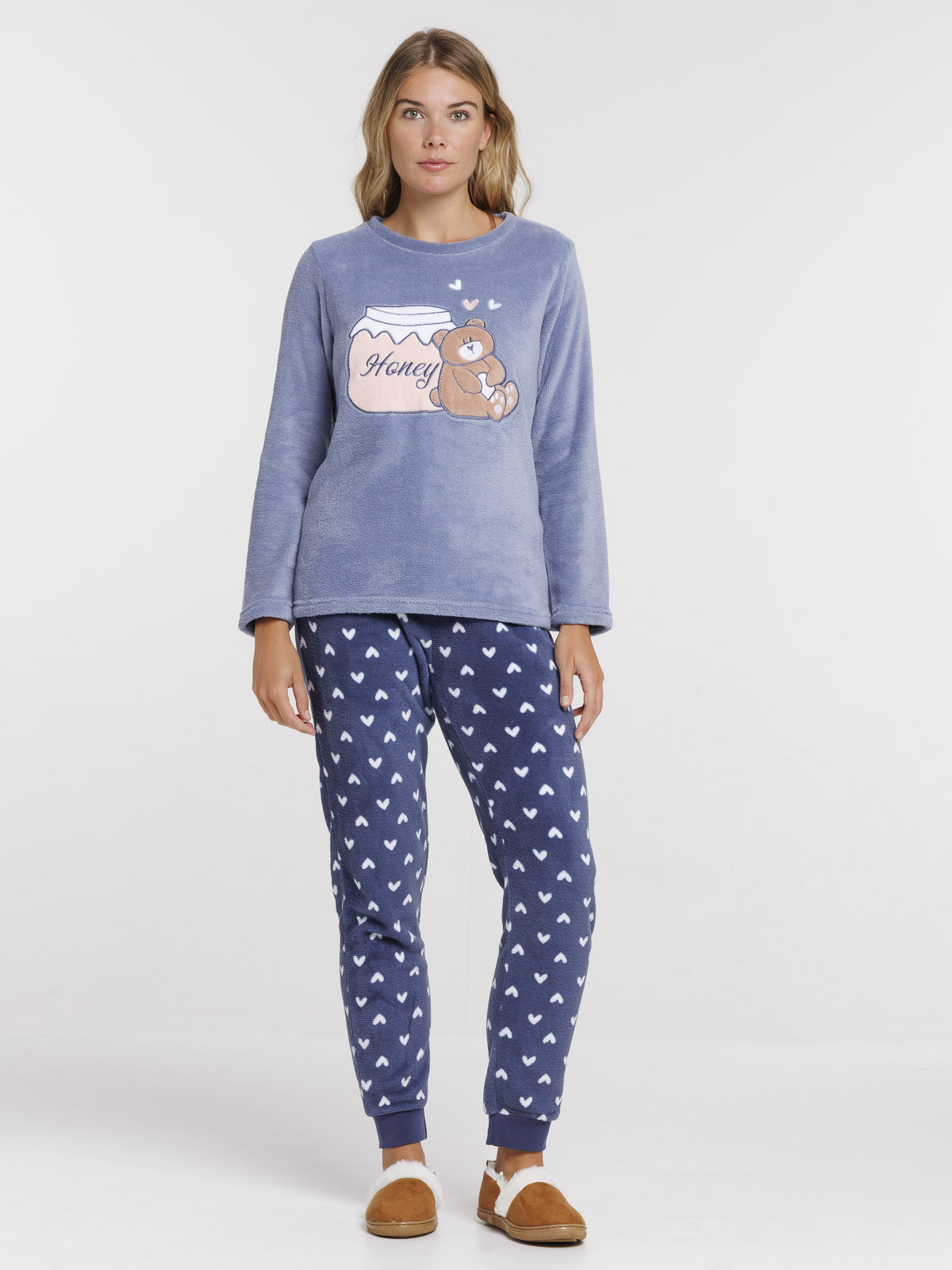 Pyjama polaire ourson femme