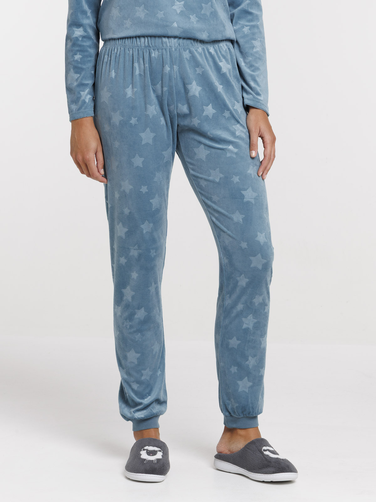 Pyjama vert motif étoile femme