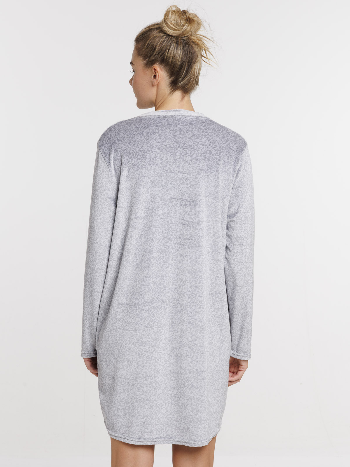 Chemise de nuit velours chat femme