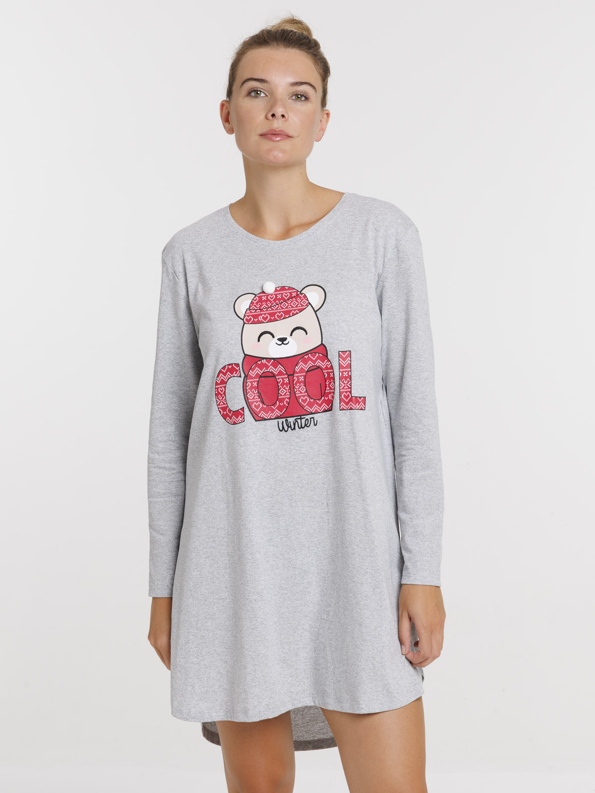 Chemise de nuit ourson cool femme Chemise de nuit ourson cool femme