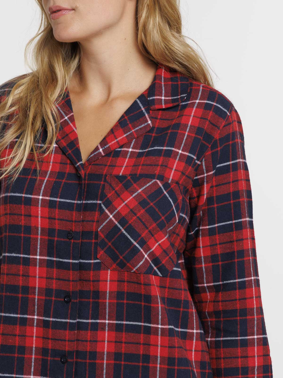 Chemise de nuit à carreaux femme Chemise de nuit à carreaux femme