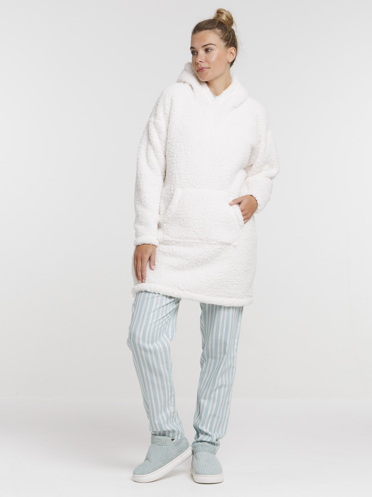 Sweat sherpa à capuche femme