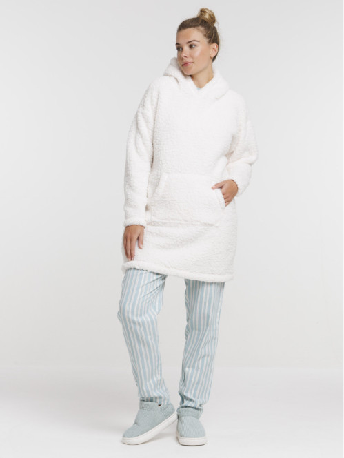 Sweat sherpa à capuche femme