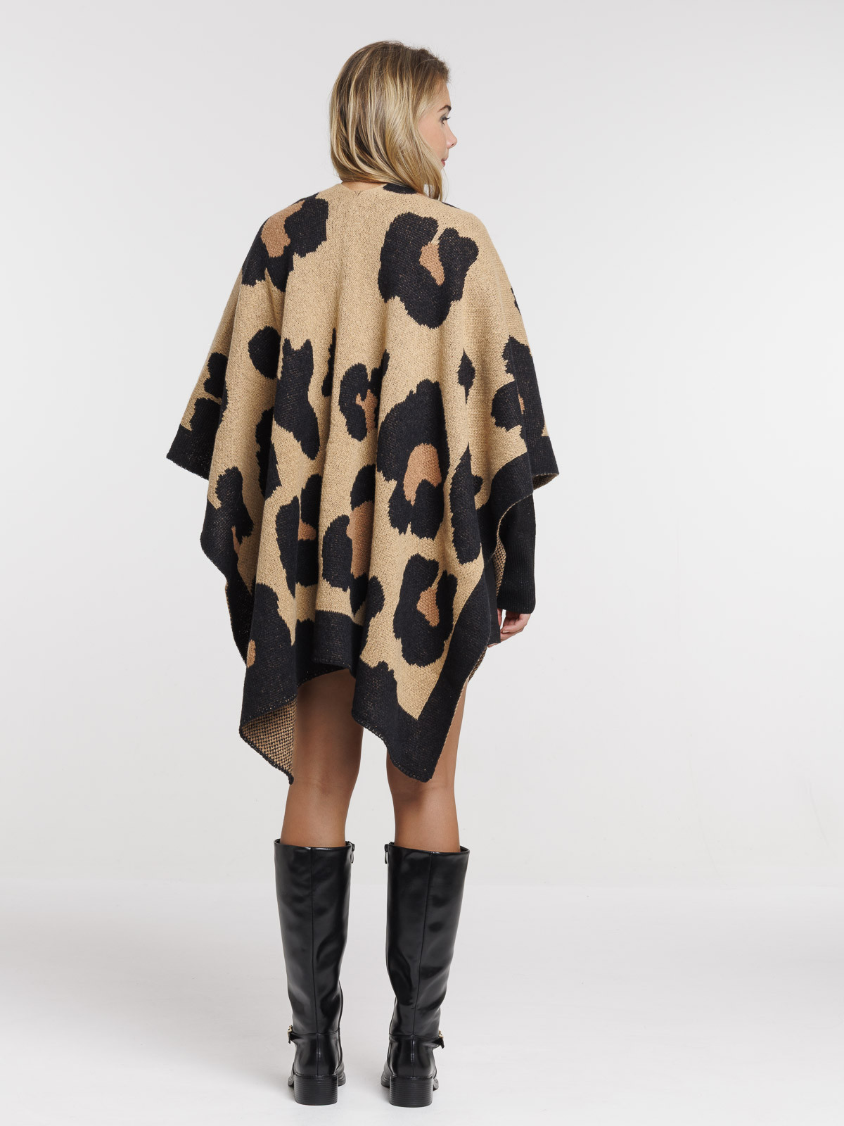 Poncho léopard femme