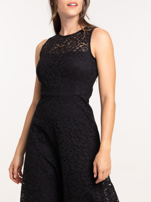 Robe dentelle noire femme