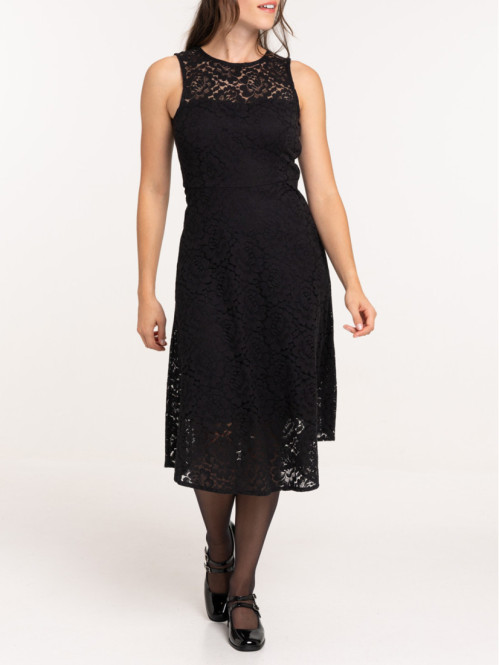 Robe dentelle noire femme