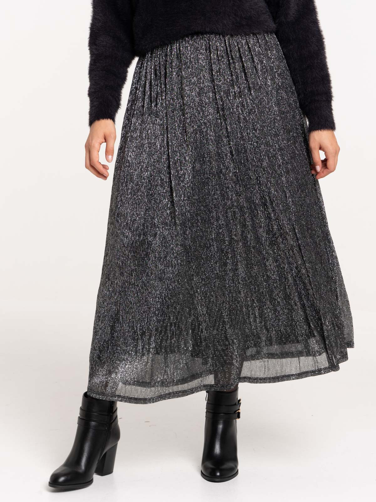 Jupe plissée noire femme Jupe plissée noire femme