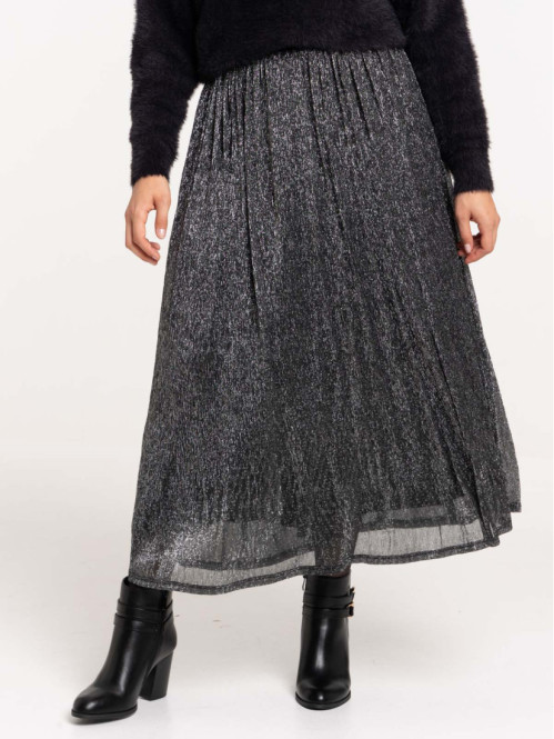 Jupe plissée noire femme Jupe plissée noire femme