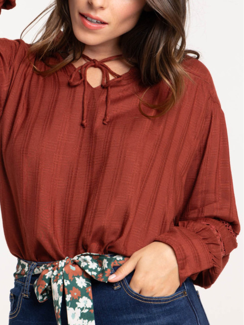 Chemisier Volante Chemisier Col Bateau La Redoute Collections