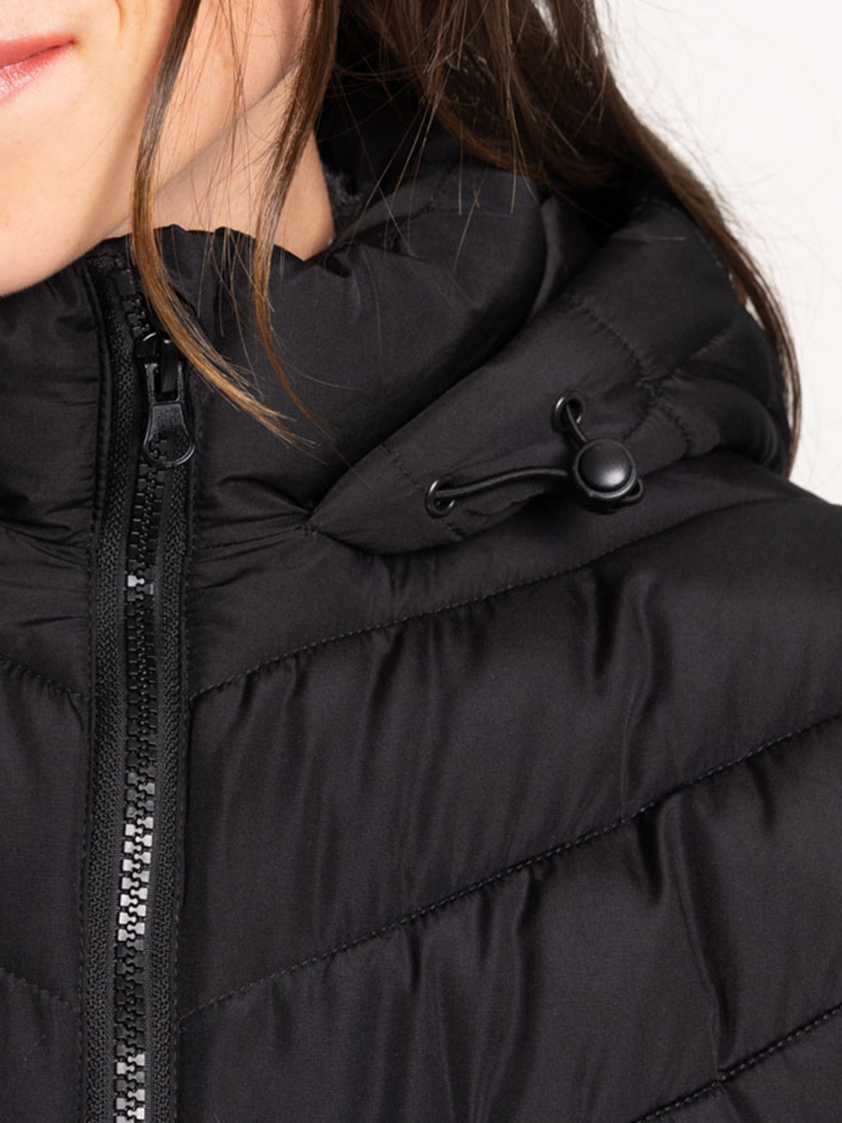 Doudoune capuche longue noire femme Doudoune capuche longue noire femme