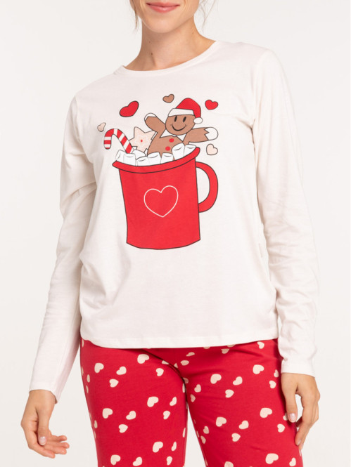 Pyjama noël coeur femme Pyjama noël coeur femme