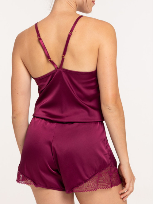 Pyjashort satin figue femme