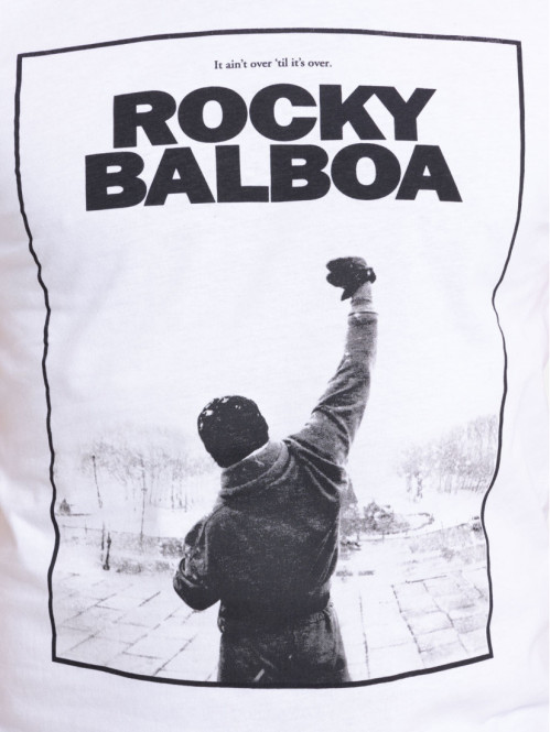 T-shirt Rocky Balboa blanc homme