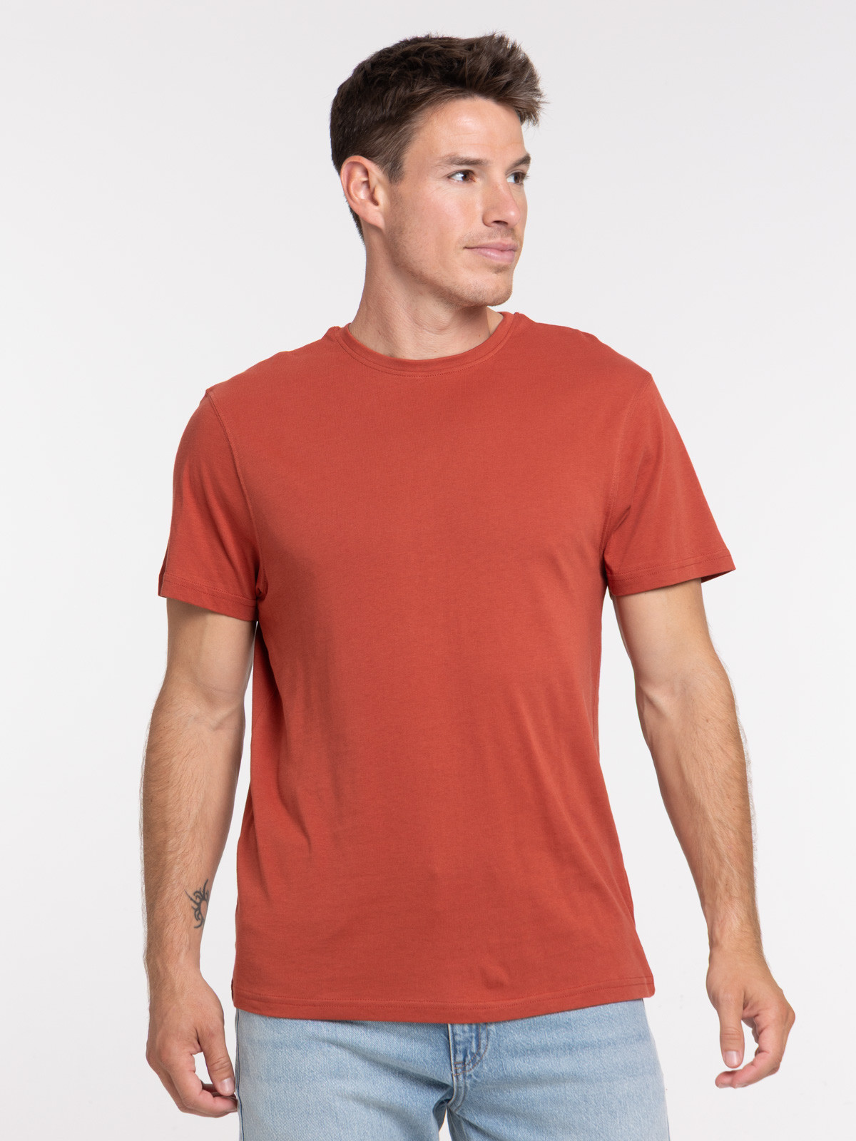 T-shirt slim fit coloris tomette homme T-shirt slim fit coloris tomette homme