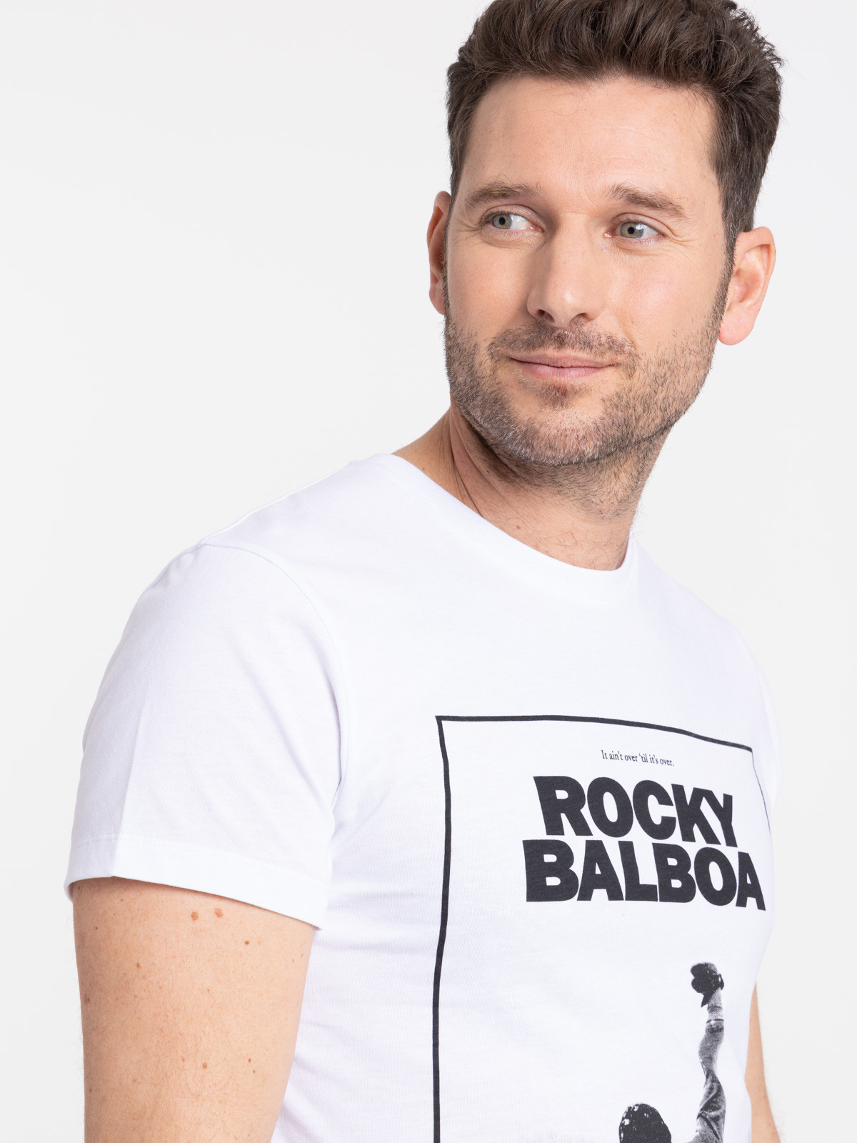 T-shirt Rocky Balboa blanc homme