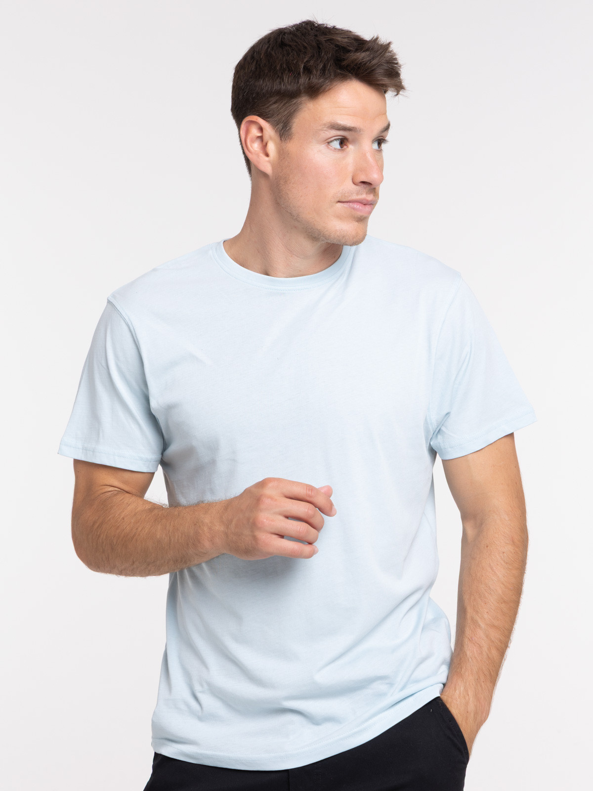 T-shirt slim fit coloris givré homme