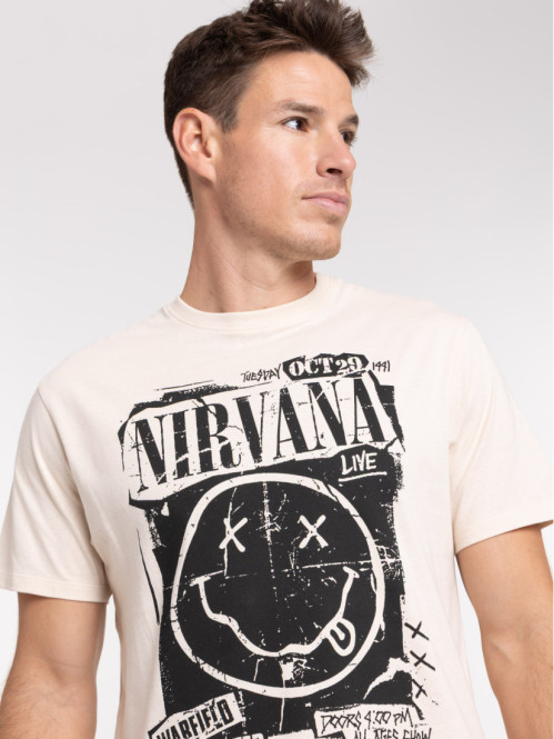 T-shirt NIRVANA craie homme